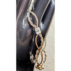 925 Sterling Silver CZ Oval Link Tennis Bracelet SU CH CZ